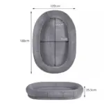 Comfort Plus Human Dog Bed, Dark Grey