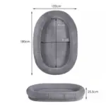 Comfort Plus Human Dog Bed, Dark Grey