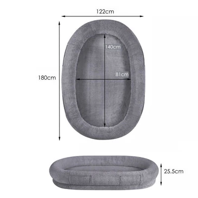 GMW-1937-DG-2_400x Comfort Plus Human Dog Bed, Dark Grey