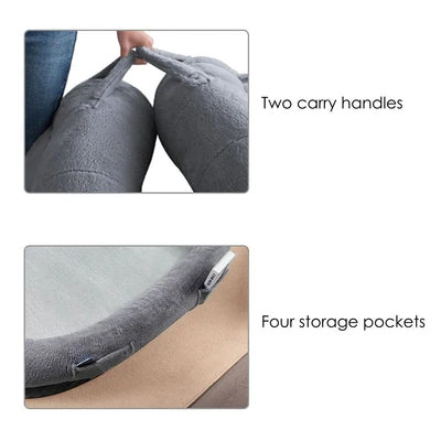 GMW-1937-DG-4_9eaffdfd-77a2-42e0-9ae5-3c7ad4aa9f1d_400x Comfort Plus Human Dog Bed, Dark Grey