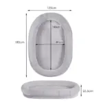 Comfort Plus Human Dog Bed, Light Grey