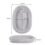 Comfort Plus Human Dog Bed, Light Grey