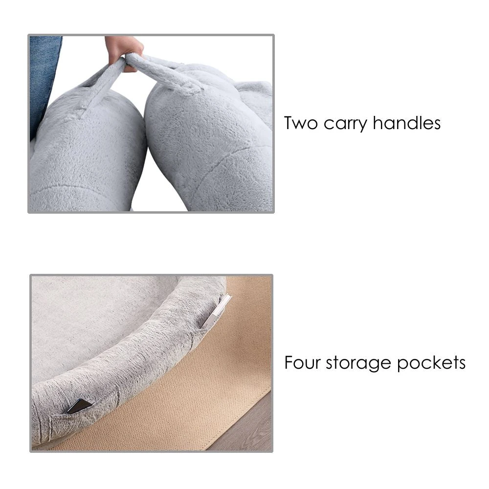 GMW-1937-LG-5_24caae62-a187-44a2-a724-91d13e0c9740_2000x Comfort Plus Human Dog Bed, Light Grey