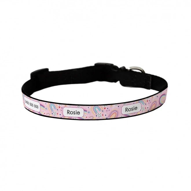 IDPC832_RainbowDreams_Blue_3_2000x Personalised Dog Collar - Rainbow Dreams