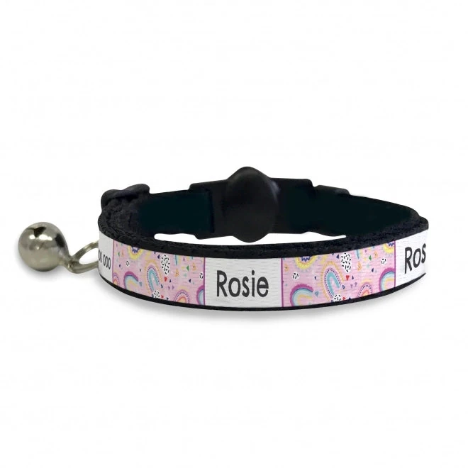 IDPCCAT832_Rainbowdreams_Blue_1_2000x Personalised Cat Collar - Rainbow Dreams