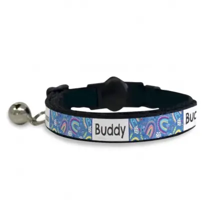 Personalised Cat Collar - Rainbow Dreams