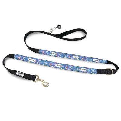 IDPL832-RainbowDreams_Blue_400x Personalised Dog Leash - Rainbow Dreams