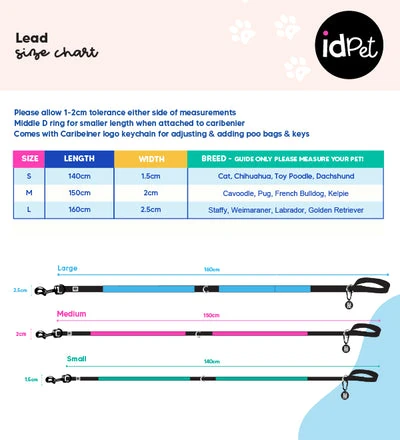 Lead-Size-Chart_45725002-56d0-417c-a6ad-bc77e3260eb5_400x Personalised Dog Leash - Rainbow Dreams