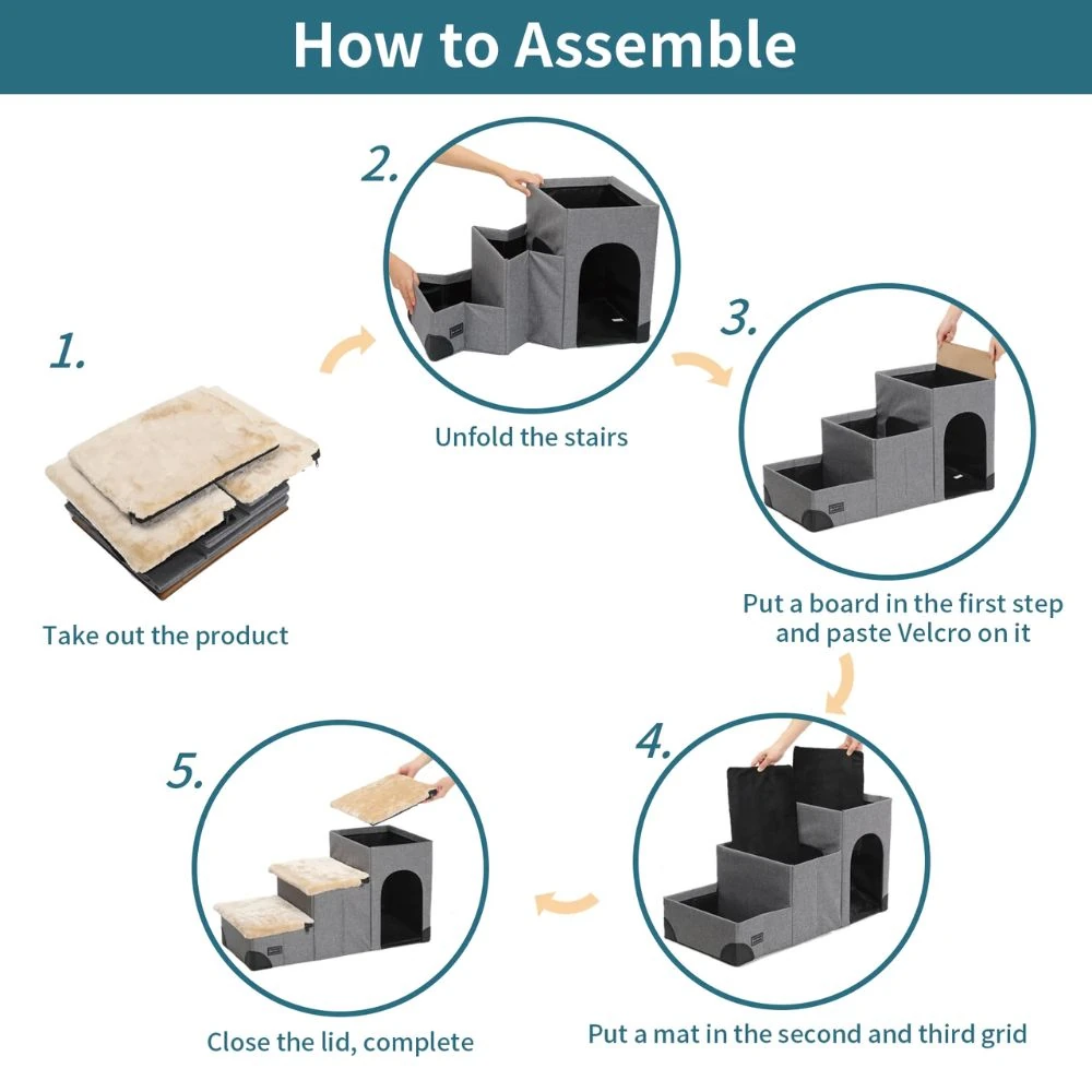PetBesty2-1000px_2000x 3-Step Plush Dog Stairs and Storage