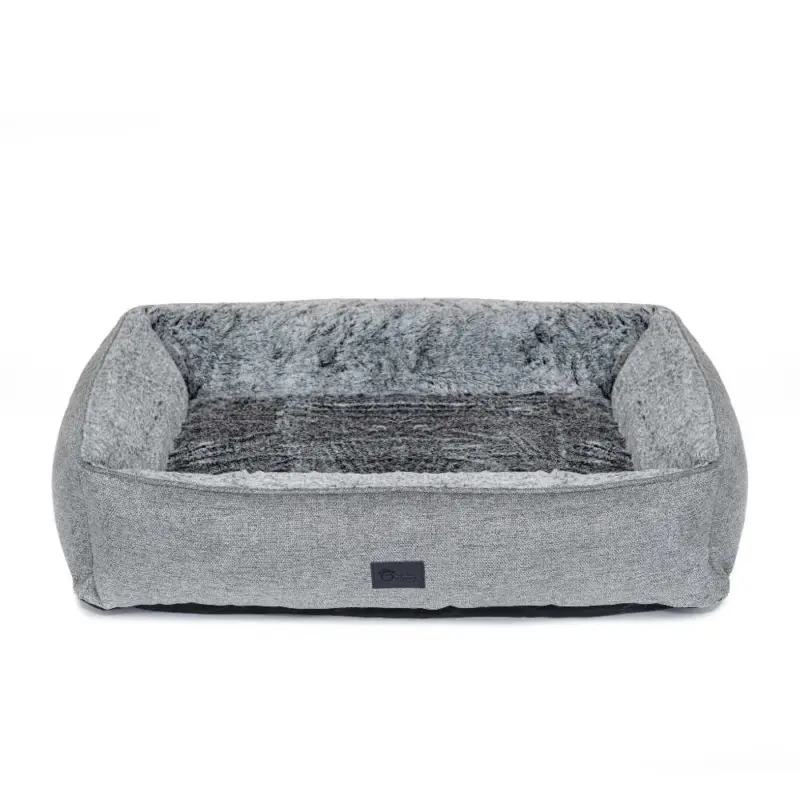 Dog Lounger Bed, Artic Faux Fur
