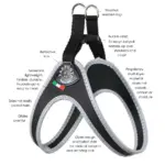 Tre Ponti Genesis Step In Harness for Dogs and Cats, Black