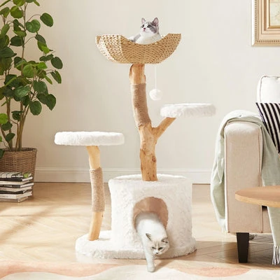 UH5214-3_2_400x Modern Pets Real Wood Cat Tree