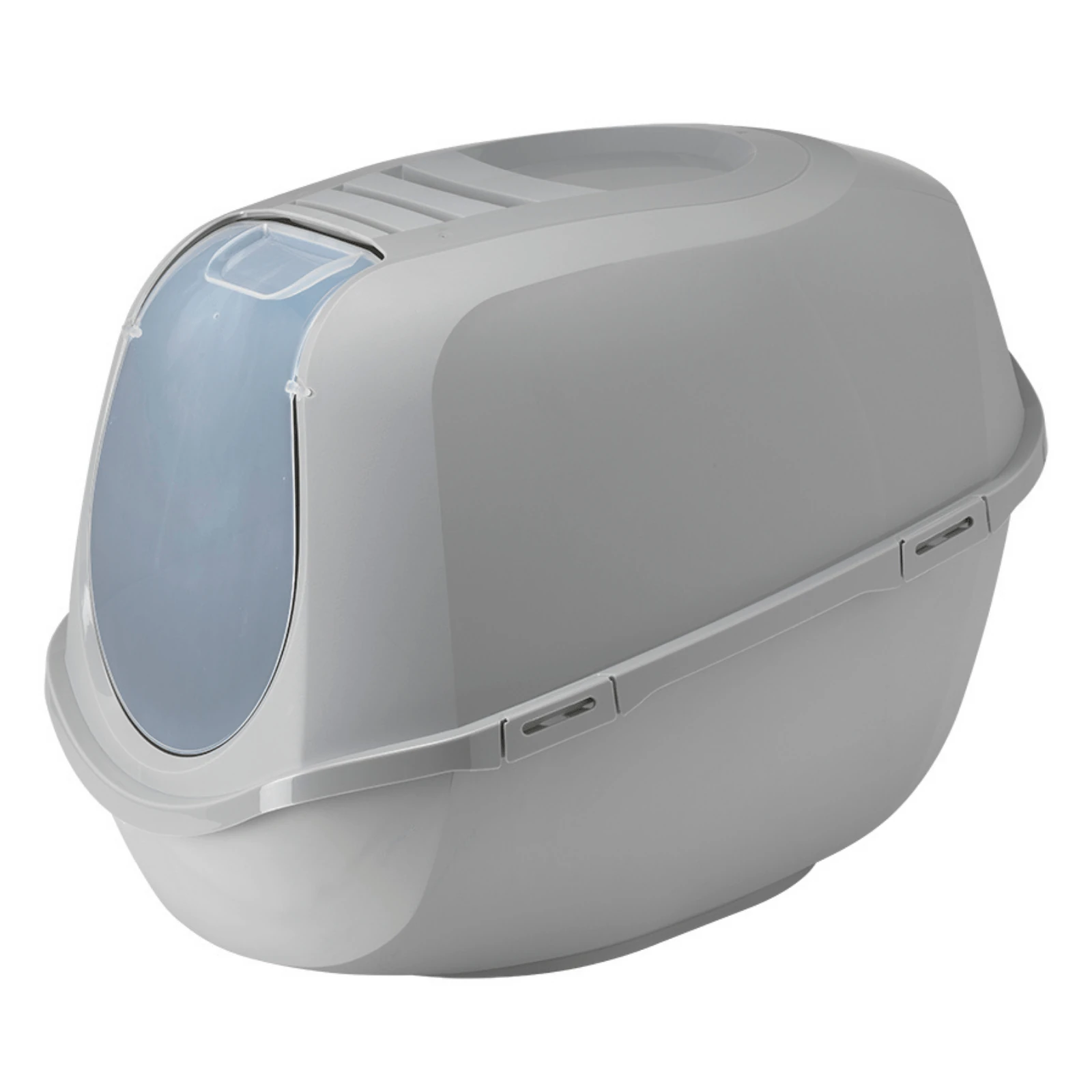 cat scratcher bed shown alongside Moderna Mega Smart litter box