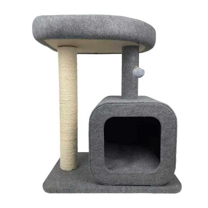 Cattitude Cat Scratching Tree With Top and Bottom Bed