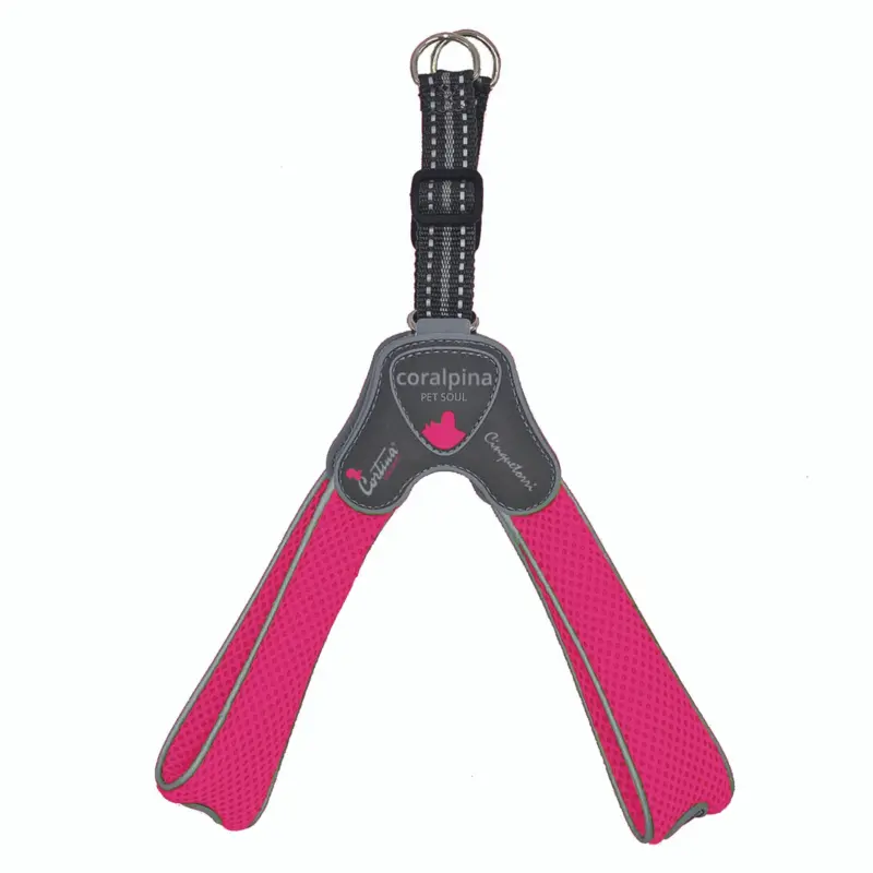 Cinquetorri Step-in Dog Harness, Fluoro Pink