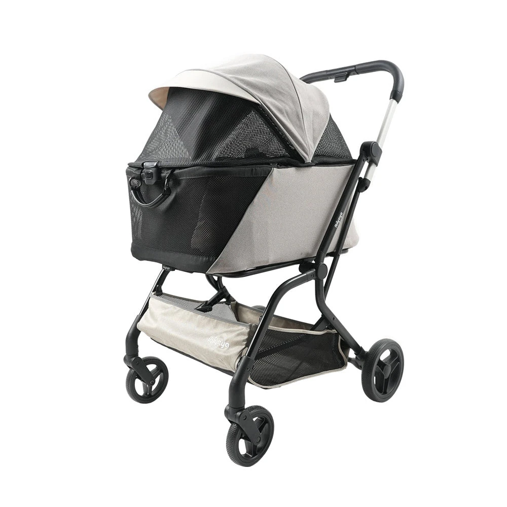 dsc01576_1000_2000x Ibiyaya InstaCollapse Detachable Dog Stroller, Taupe
