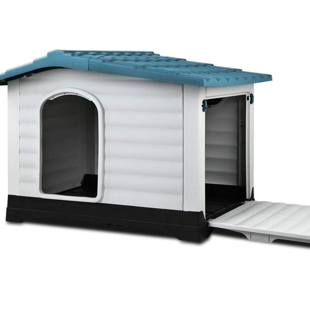 dsz-dog-house-outdoor-dog-house-waterproof-plastic-kennel-large-blue-15108709384295_2000x Outdoor Dual-Entry Dog House, Blue