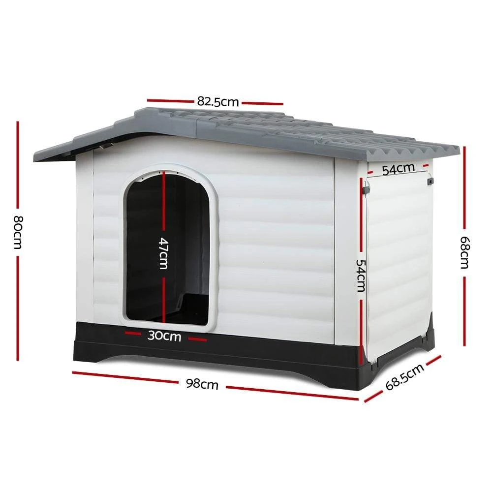 dsz-dog-house-outdoor-dog-house-waterproof-plastic-kennel-large-grey-7498806100071_2000x Outdoor Dual-Entry Dog House, Grey