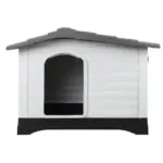 Outdoor Dual-Entry Dog House, Grey