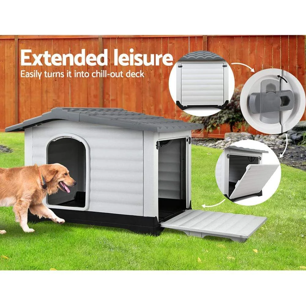 dsz-dog-house-outdoor-dog-house-waterproof-plastic-kennel-large-grey-7498809802855_2000x Outdoor Dual-Entry Dog House, Grey
