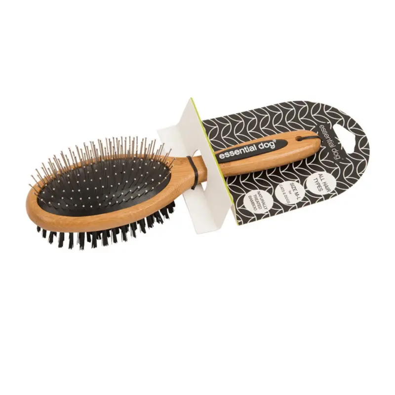 Natural Bamboo Two-Sided Pet Brush
