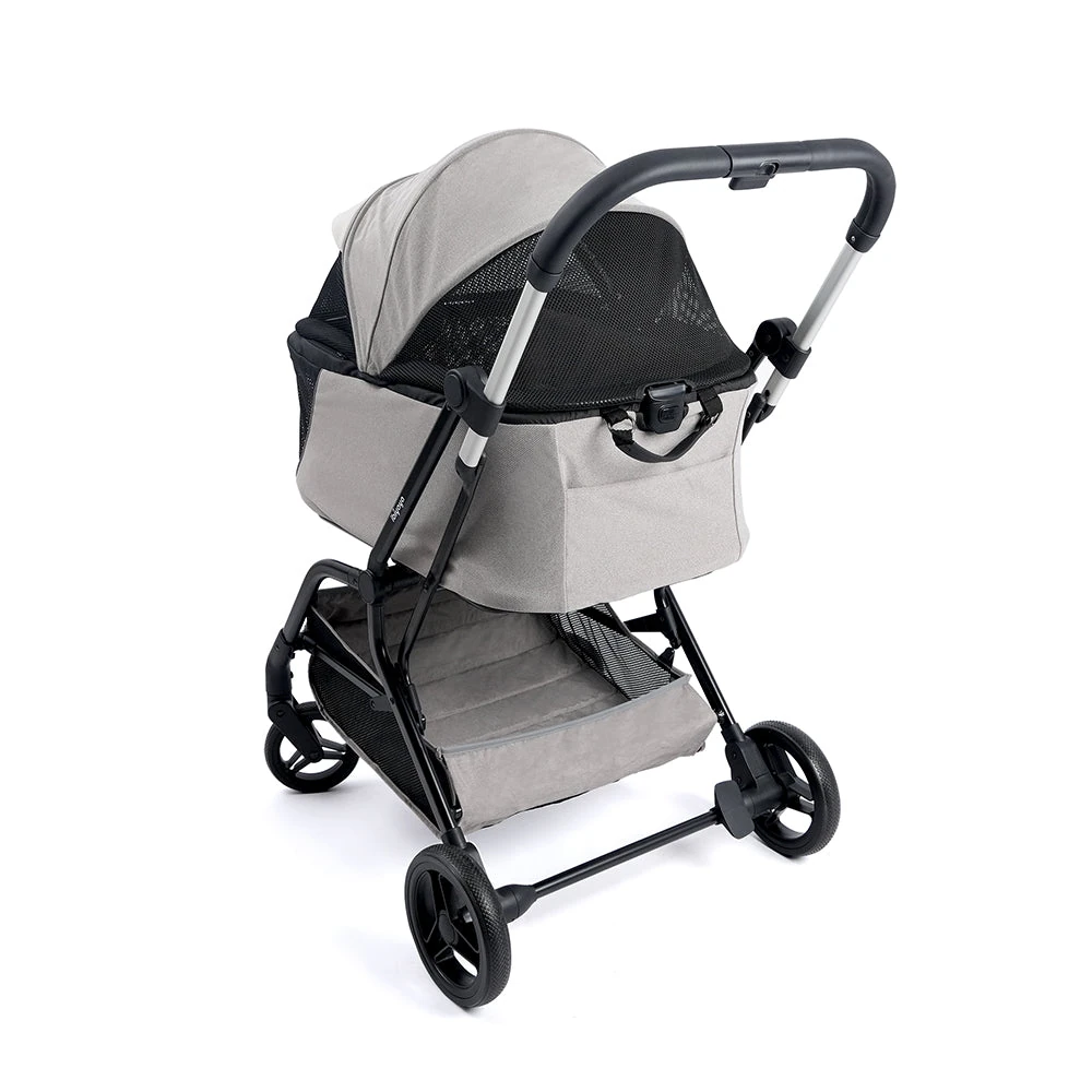 fs2404-05_2000x Ibiyaya InstaCollapse Detachable Dog Stroller, Taupe