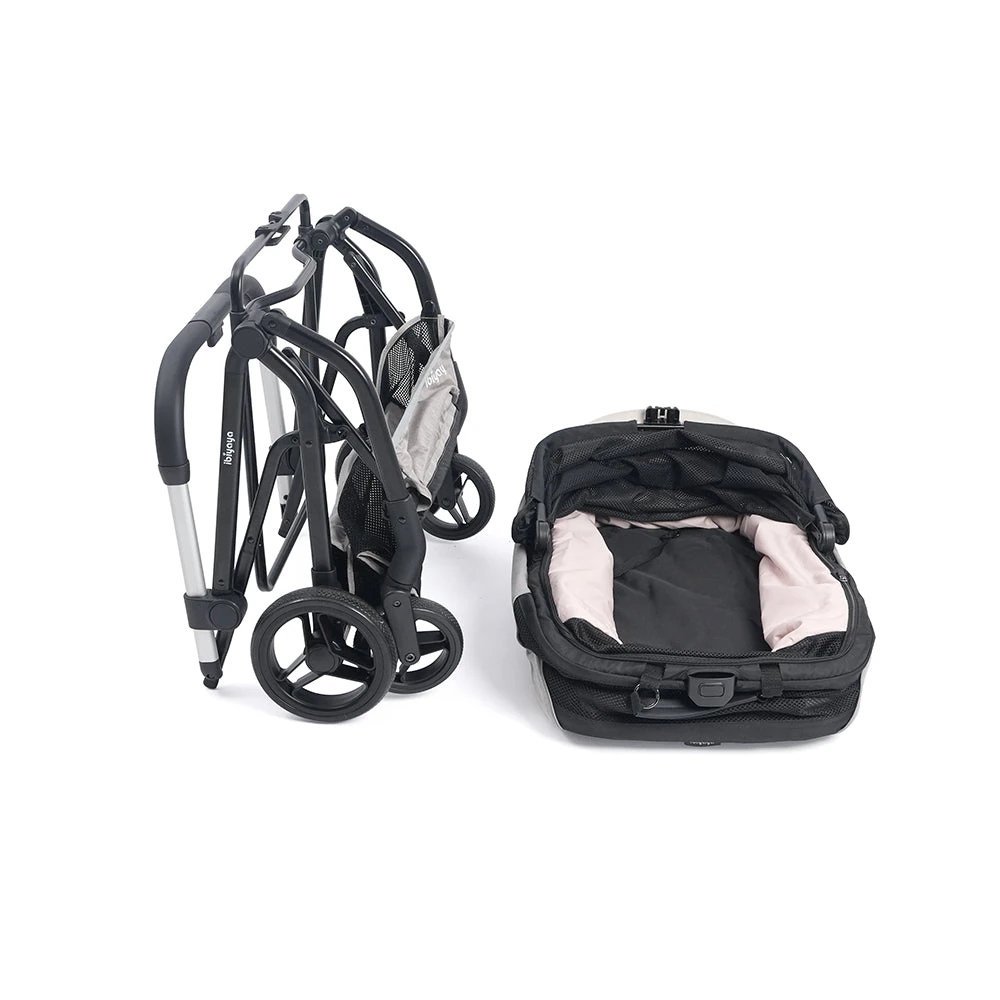 fs2404-08_2000x Ibiyaya InstaCollapse Detachable Dog Stroller, Taupe