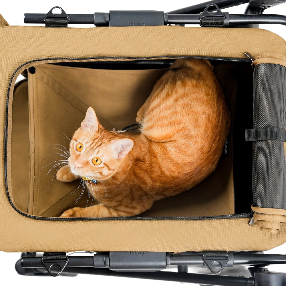 fs2480-cb_web_07_2000x Ibiyaya BigBuddy Pet Stroller and Crate Combo, Camel