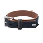 Hunter Canadian Elk Leather Dog Collar, Black
