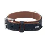 Hunter Canadian Elk Leather Dog Collar, Black
