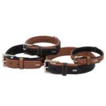 Hunter Canadian Elk Leather Dog Collar, Cognac