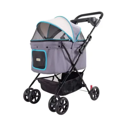 Ibiyaya Easy Strolling Pet Buggy Pram, Simple Grey