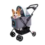 Ibiyaya Easy Strolling Pet Buggy Pram, Simple Grey