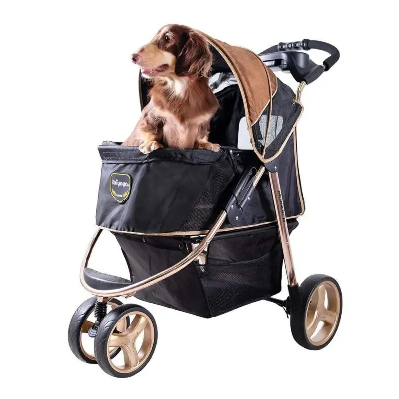 Ibiyaya Monarch Premium Pet Jogger Stroller, Luxury Gold