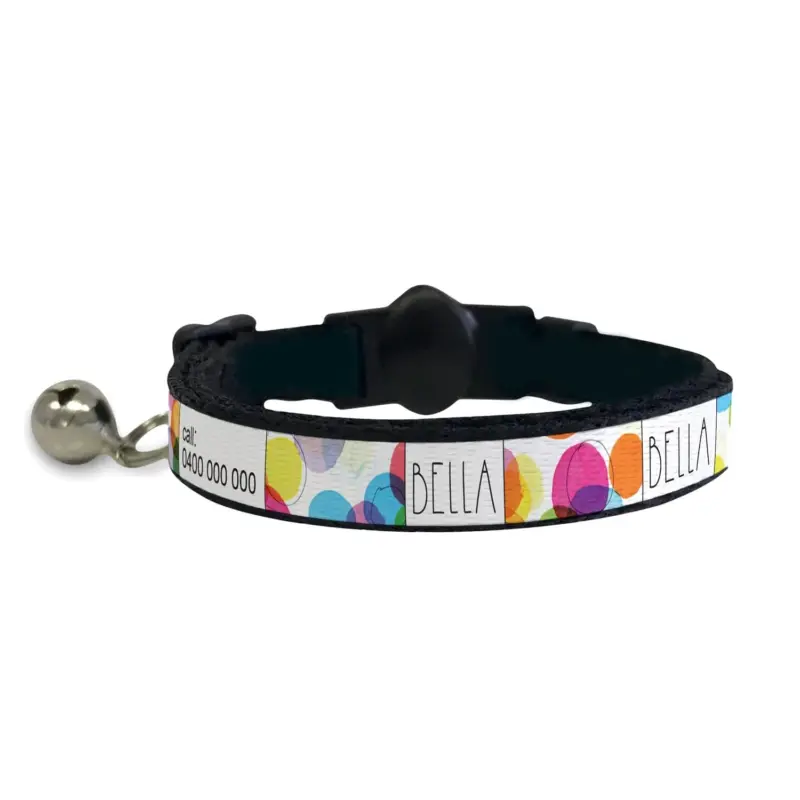 Personalised Cat Collar - Confetti