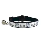 Personalised Cat Collar - Squiggle, Blue
