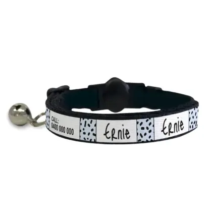 Personalised Cat Collar - Squiggle, Blue