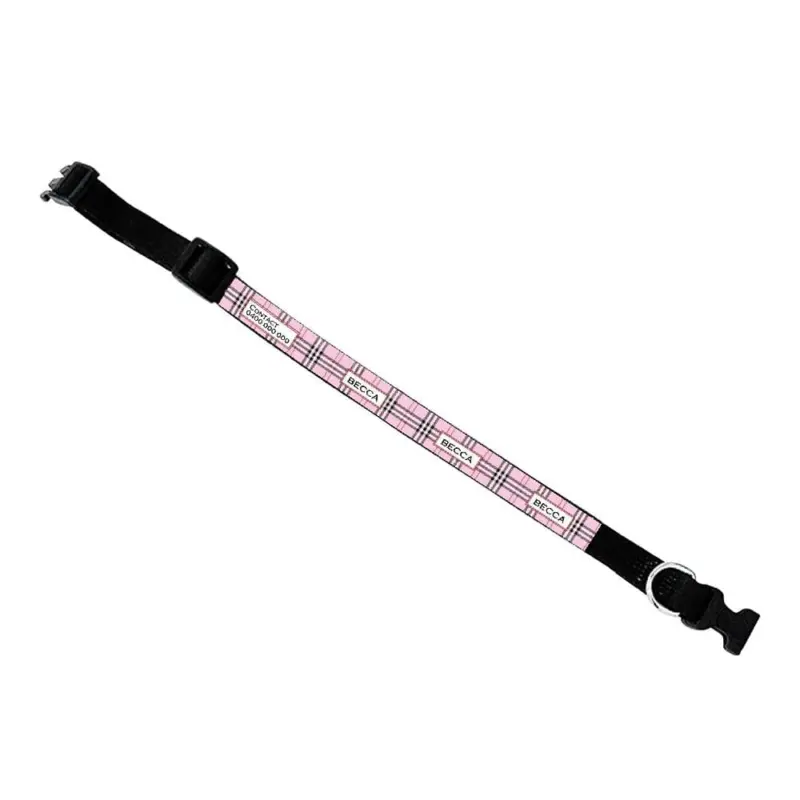 Personalised Dog Collar - Furberry, Pink