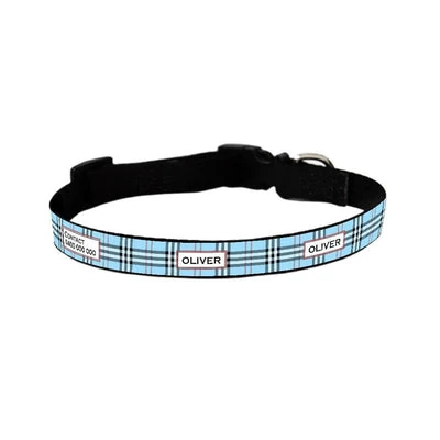 id-pet-dog-collar-small-31-41cm-personalised-dog-collar-furberry-blue-31863646650567_400x Personalised Dog Collar - Furberry, Blue