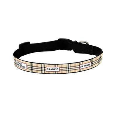 id-pet-dog-collar-small-31-41cm-personalised-dog-collar-furberry-oatmeal-3907995795559_400x Personalised Dog Collar - Furberry, Oatmeal