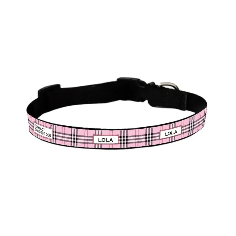 Personalised Dog Collar - Furberry, Pink