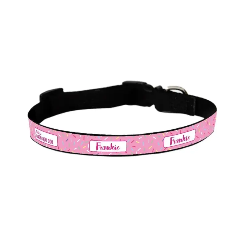 Personalised Dog Collar - Pink Sprinkles