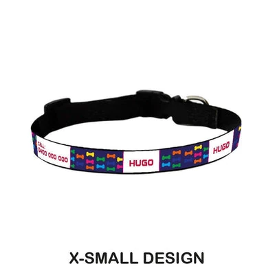 id-pet-dog-collar-x-small-20-31cm-personalised-dog-collar-bones-3927545446503_400x Personalised Dog Collar - Bones