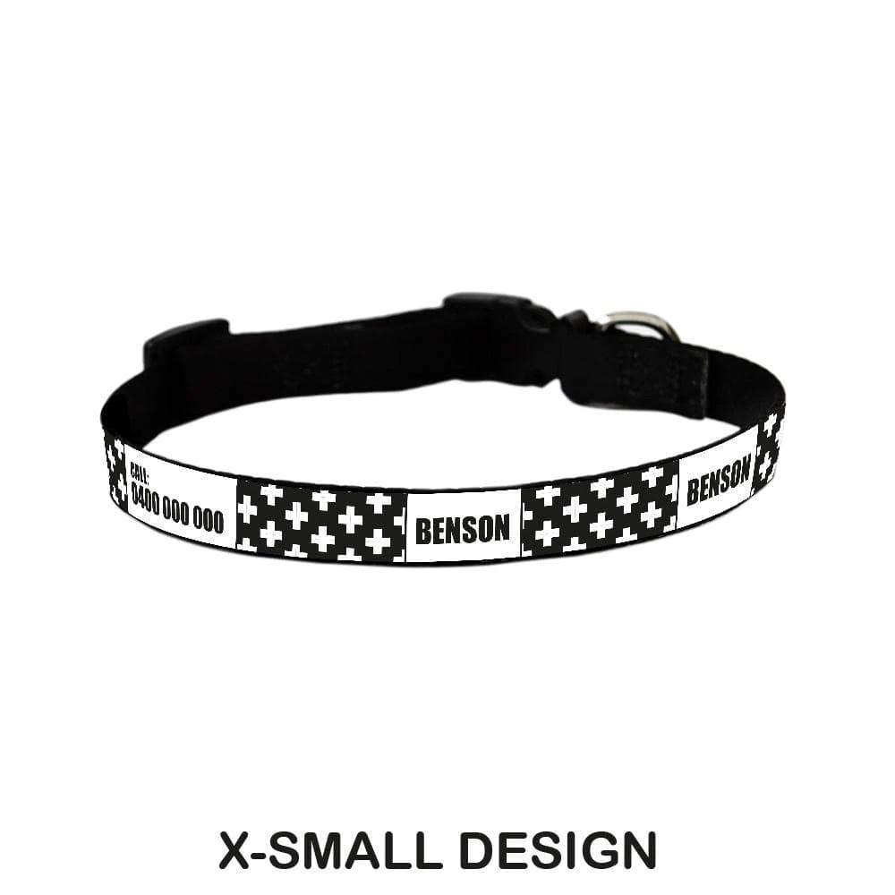 id-pet-dog-collar-x-small-20-31cm-personalised-dog-collar-monochrome-cross-3927546593383_2000x Personalised Dog Collar - Monochrome Cross