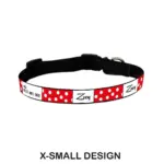 Personalised Dog Collar - Spots Red