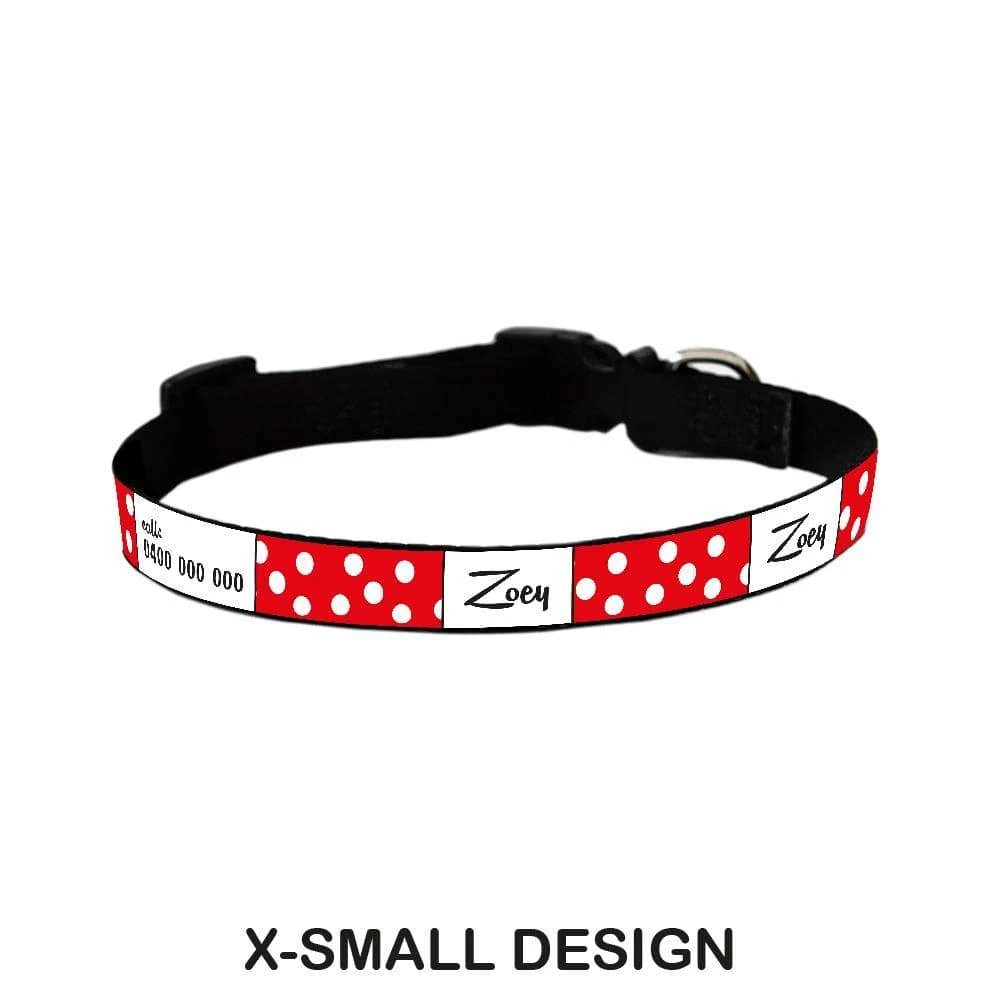 id-pet-dog-collar-x-small-20-31cm-personalised-dog-collar-spots-red-3927544823911_2000x Personalised Dog Collar - Spots Red