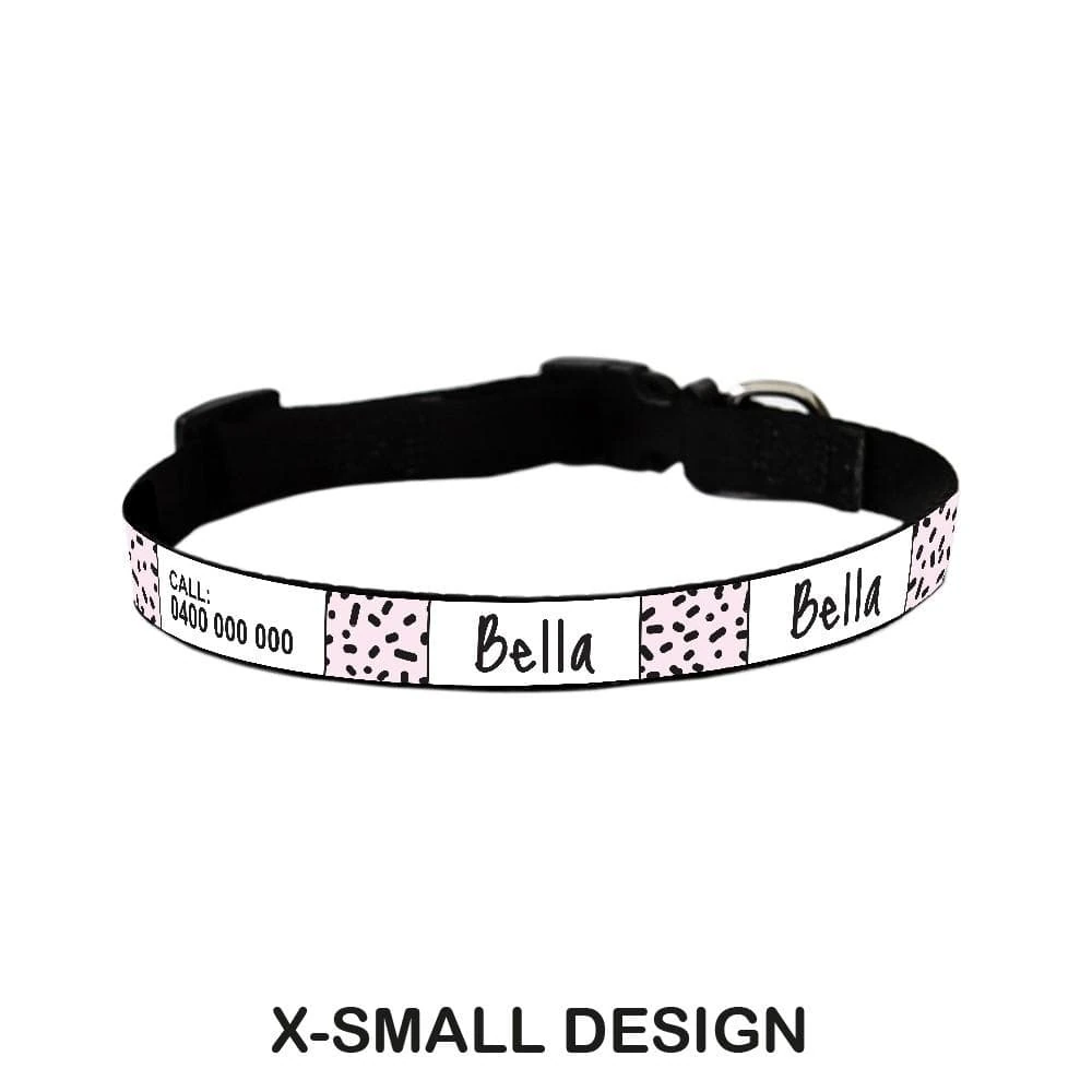 id-pet-dog-collar-x-small-20-31cm-personalised-dog-collar-squiggle-pink-31863376806087_2000x Personalised Dog Collar - Squiggle, Pink