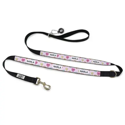 Personalised Dog Leash - Candy Hearts