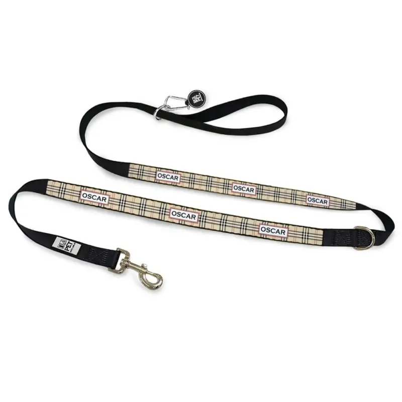 Personalised Dog Leash - Furberry, Oatmeal