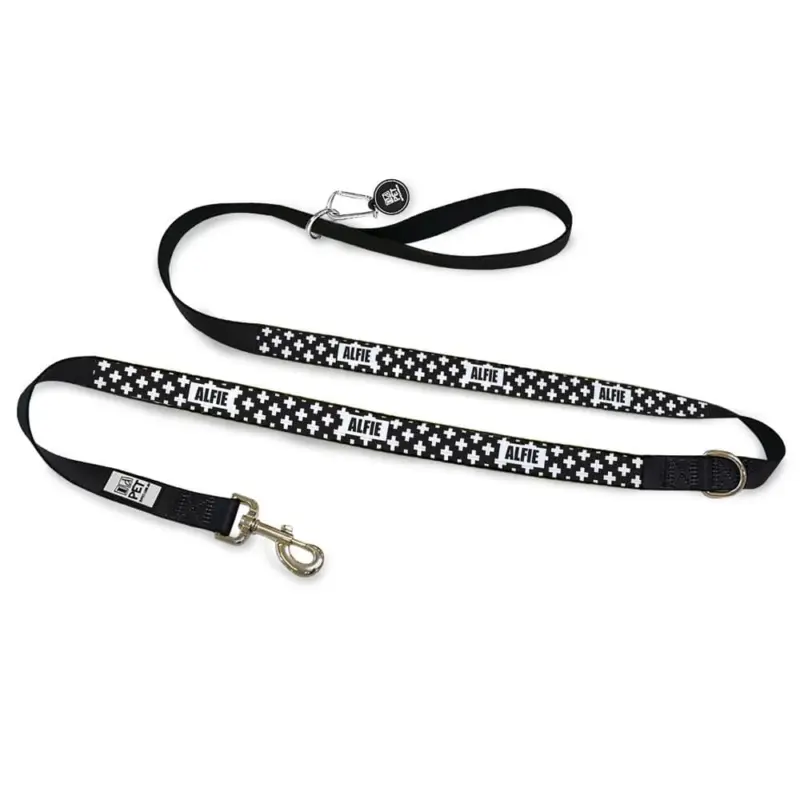 Personalised Dog Leash - Monochrome Cross